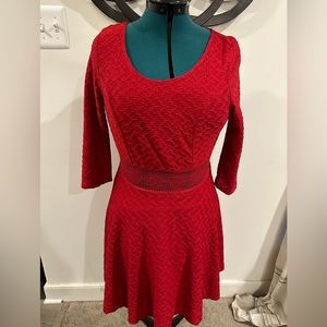 American Rag red dress with lace detail middle